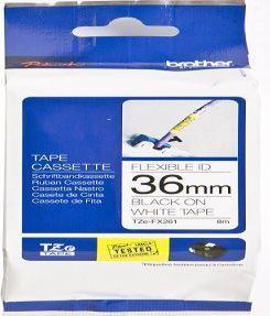 Produktbild Brother Flexitape lamin. schwarz/weiss TZe-FX261 zu PT-550 (3.60 cm, Schwarz)