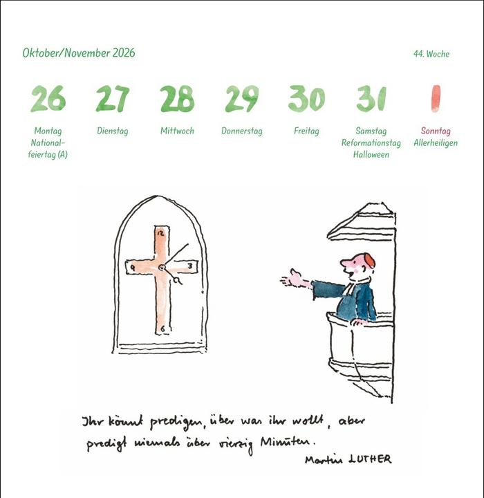 Produktbild Helme Heine: Philosophisches Premium-Postkartenkalender 2026 (Harter Einband, Deutsch)