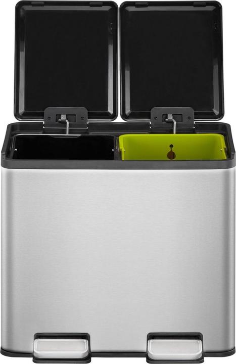 Produktbild EKO Essential Splitted Prullenbak - 2x 10 l - Mat RVS (20 l)