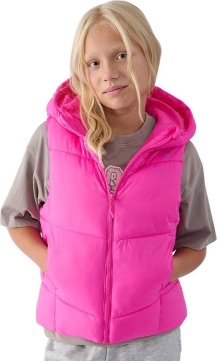 Actual product image 4F Kamizelka dla dziewczynki F129 fuksja 4FJWAW24TVJAF129 55S 152cm