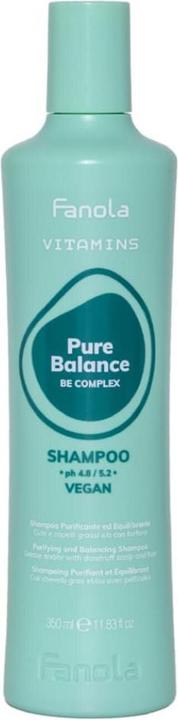 Actual product image Fanola Vitamins Pure Balance Shampoo - Anti-dandruff and anti-grease shampoo - 350ml (350 ml, Liquid shampoo)