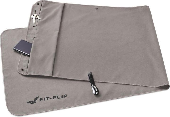 Immagine prodotto Fit-Flip Fitnesshandtuch Mikrofaser mit Reissverschlusstasche 130x48cm (130 x 48 cm)