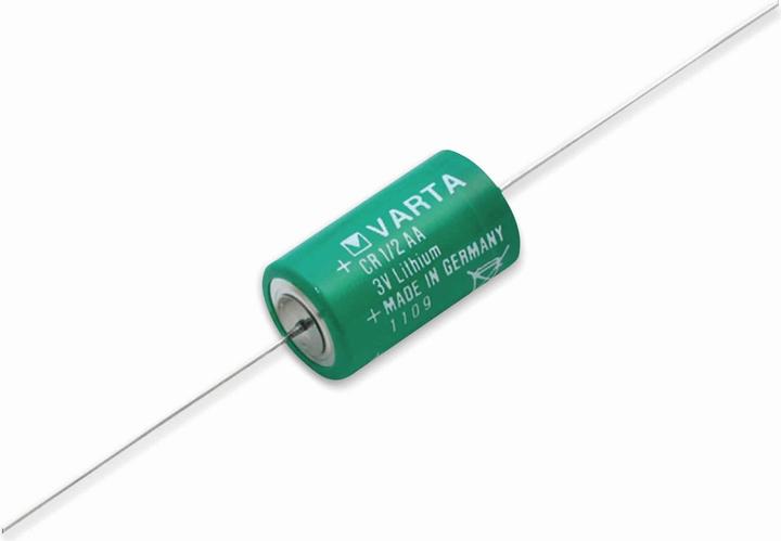 Actual product image Varta Lithium battery CR 1/2AA-CD, with axial wire, 3 V-, 950 mAh (1/2 AAA)