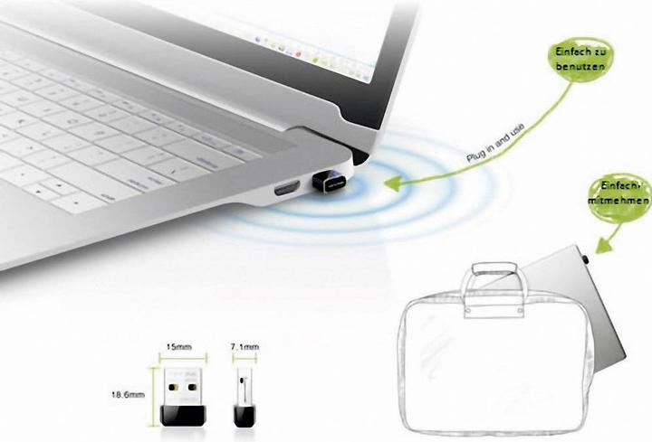 Actual product image TP-Link TL-WN725N, Wireless N Nano (USB 2.0)