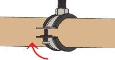 Produktbild Fischer 560596, Pipe clamp, Black, Stainless steel, 31 - 38 mm, 2.54 cm (1"), EPDM, Stainless steel