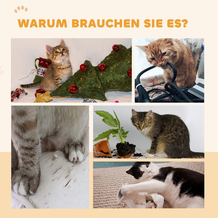 Produktbild PawHut Katzenlaufrad Mehrschichtplatte, Wellpapier Walnuss (94 cm, Walnuss)