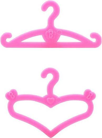 Produktbild Hermex 20 Stück Kleiderbügel für Barbie Puppenkleideraufhänger pink Zubehör