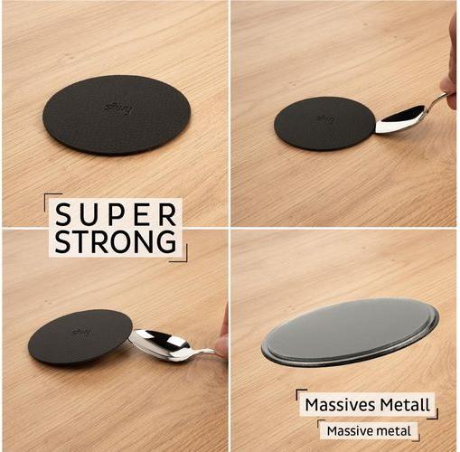 Actual product image Silwy Metal pad Superstrong 1 piece, black, detail colour (1 x)