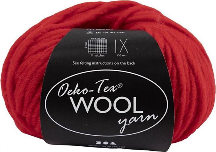 Produktbild Creativ Company Wolle Oeko-Tex 50 g, Rot (50 m)