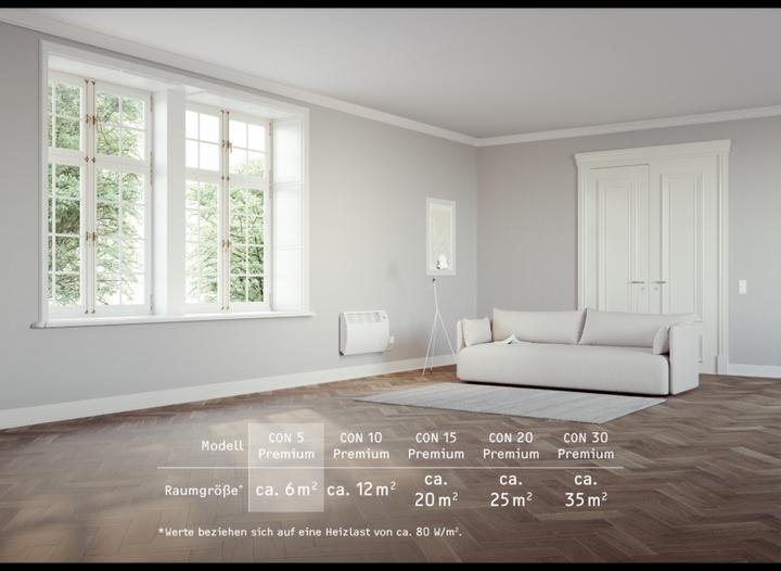 Actual product image Stiebel Eltron CON 5 Premium, 0.5 kW wall convector for approx. 6 m², VDE tested (500 W)