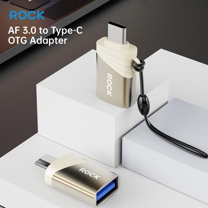 Produktbild Rock - L12 USB-A 3.0 zu Type-C OTG Adapter, Gold (USB-A, USB Typ C)