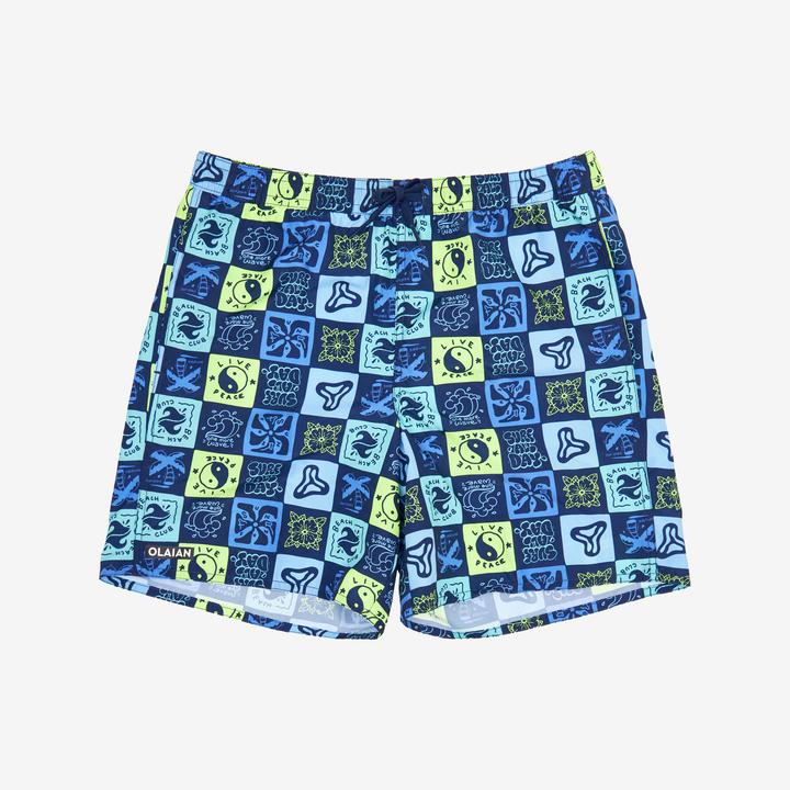 Image du produit Olaian Short de bain surf à poches Garçon - 100 Surfallday multicolore (8, 9, 10)