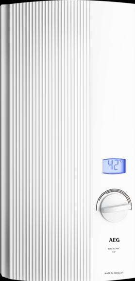 Produktbild AEG Haustechnik DDLE LCD 18/21/24 kW Elektronischer Durchlauferhitzer, gradgenaue Temperaturwahl mit LC-Display