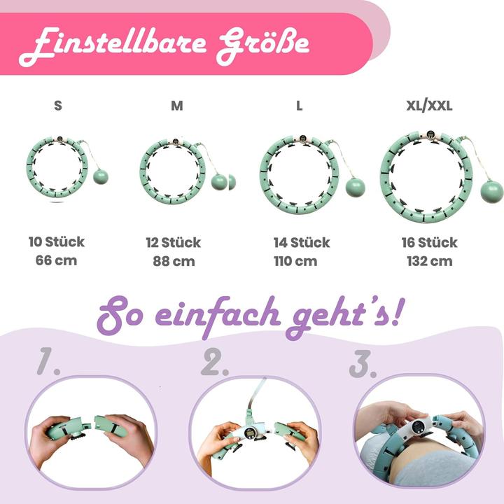 Actual product image Welhero Smart Hula-Hoop Reifen mit Zähler und Gewicht