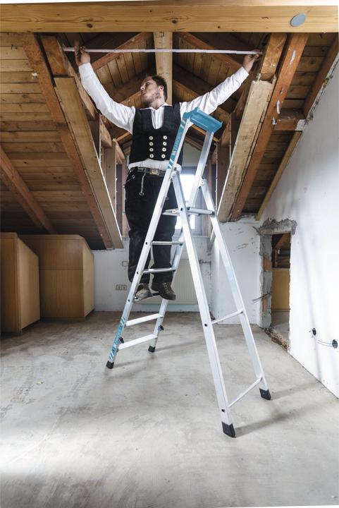 Produktbild Zarges Stufenleiter klappbar, einseitig begehbar (Stehleiter, 180 cm)