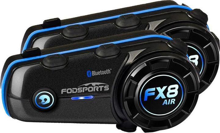 Actual product image Fodsports FX8 Air motorbike intercom two-pack (black) (Set of 2)