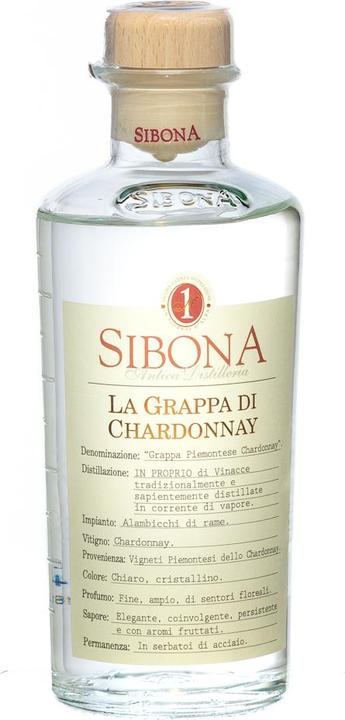 Produktbild Sibona Grappa Di Chardonnay 40% Vol. 0,5l