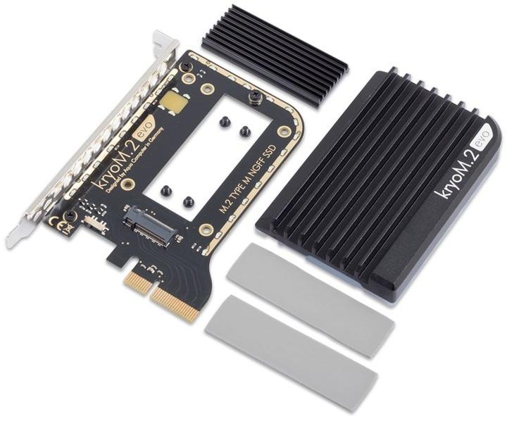 Produktbild Aqua Computer kryoM.2 evo PCIe 3.0/4.0 x4 Adapter für M.2 NGFF PCIe SSD
