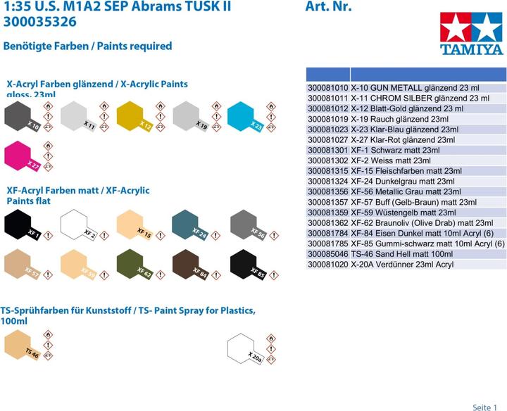 Image du produit Tamiya M1A2 SEP Abrams TUSK II