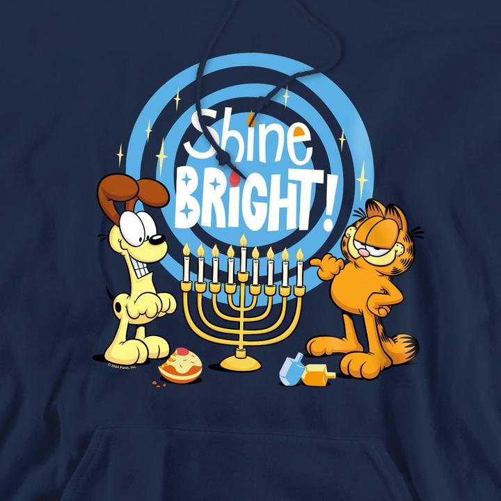 Immagine prodotto Garfield Shine Bright For Hanukkah Felpa con Cappuccio Odie Uomo (S)
