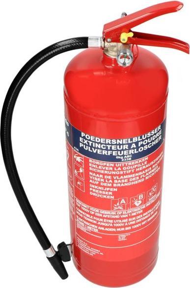 Image du produit Alecto BP-6 Brandblusser - Poederblusser 6 kilogram - Classe de feu ABC - Inclusief Ophangbeugel