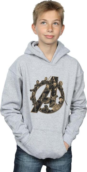 Immagine prodotto Avengers Infinity War Logo Felpa con Cappuccio Ragazzi (140, 146)