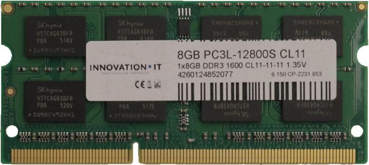 Produktbild Innovation IT 4260124852077 Speichermodul 8 GB 1 x 8 GB DDR3 1600 MHz (1 x 8GB, 1600 MHz, DDR3L-RAM, SO-DIMM)