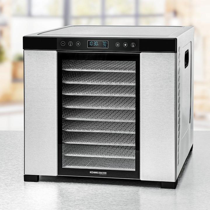 Produktbild Rommelsbacher D?rrautomat DA 1050 (edelstahl/schwarz, 1.100 Watt, D?rrfl?che 39,4cm x 38cm pro Ebene)