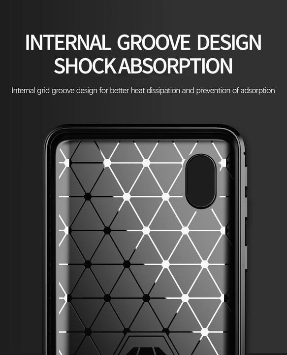 Immagine prodotto Cadorabo TPU Ultra sottile in acciaio inossidabile al carbonio Combi Cover (Samsung Galaxy A10, HTC One M10)