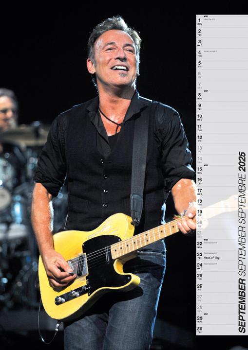 Actual product image Bruce Springsteen Calendar 2025 (30 x 42 cm, Hardcover, German)