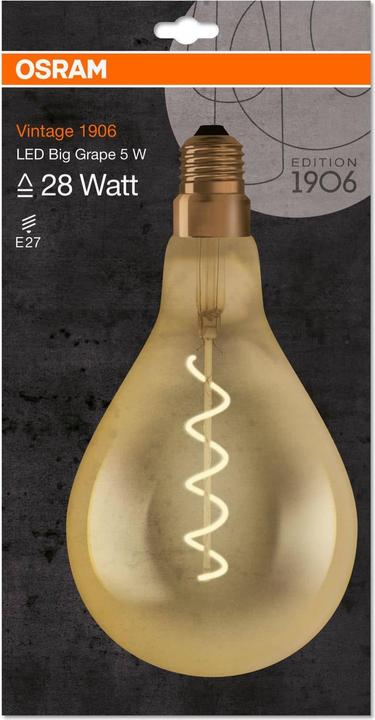Produktbild Osram Vintage 1906 Led Classic A (E27, 5 W, 300 lm, 1 x, G)
