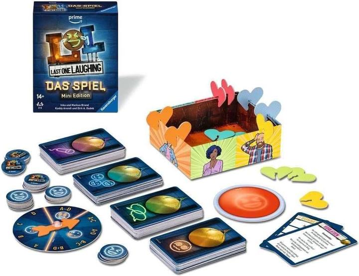 Immagine prodotto Ravensburger 24592 - Il gioco dell'ultimo a ridere: edizione mini - Il gioco per feste del famoso (Tedesco)