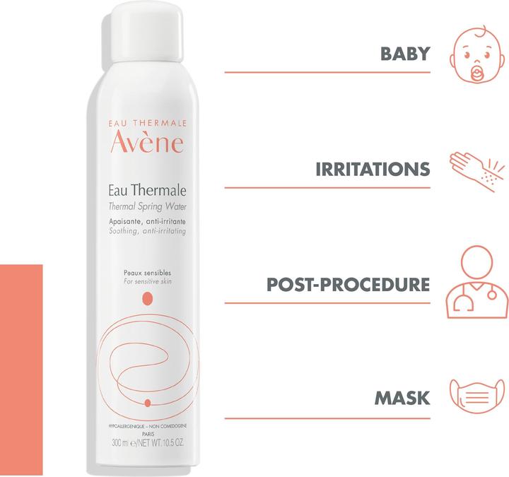 Image du produit Avène Spray Eau Thermale (Chiffons de nettoyage, 300 ml)