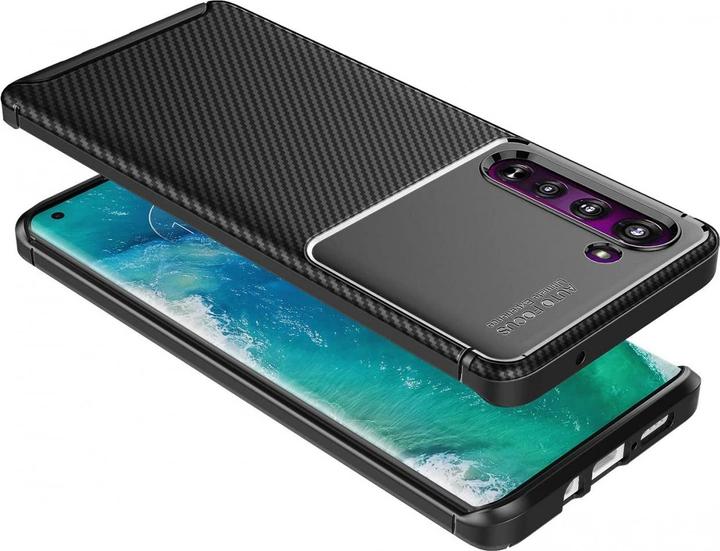 Produktbild Screenguard Motorola Edge Hülle Carbon Design TPU Case (Motorola Edge)