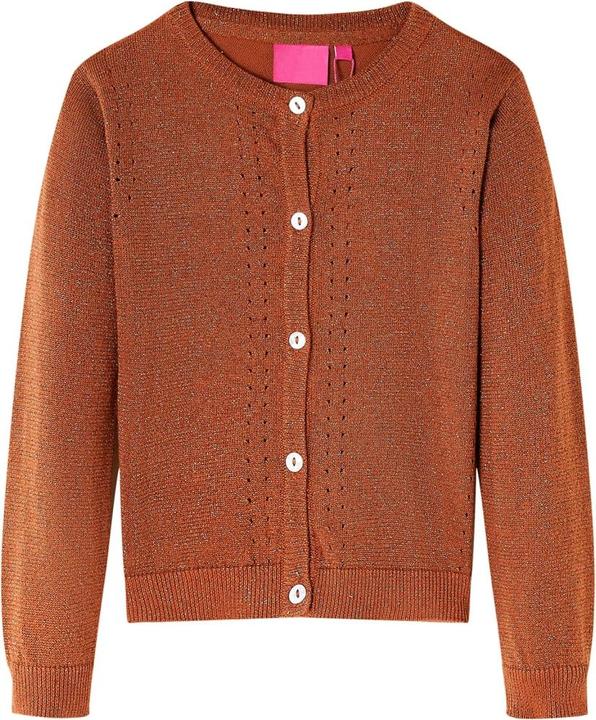 VidaXL Kinder-Strickjacke Cognac 92,Material: 97 % Baumwolle. 3 (92)