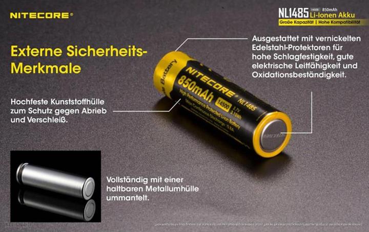 Produktbild Nitecore 14500 (3.70 V, 850 mAh)