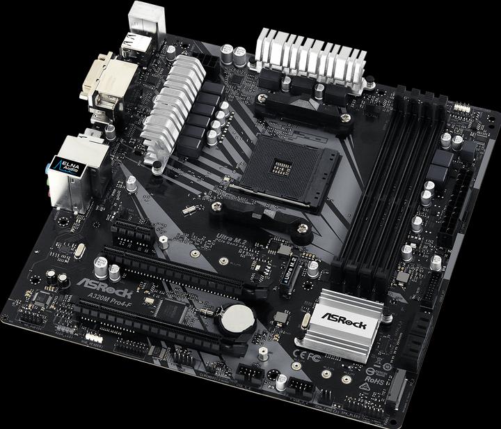 Image du produit AsRock A320M Pro4-F (AM4, AMD A320, mATX)