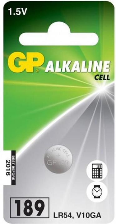 GP Batteries GP Knopfzelle Alkaline LR54 1.5V, 1 Stk (1 Stk., AG10, 44 mAh)