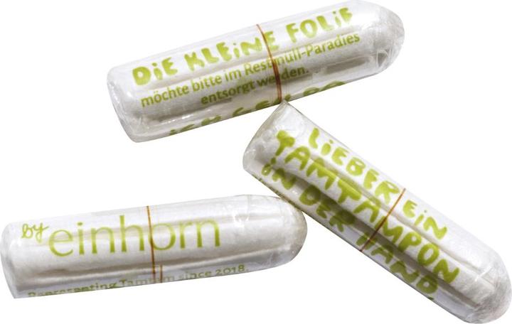 Actual product image Einhorn Condoms Bio-TamTampon Piccolo 2022 (16 x)