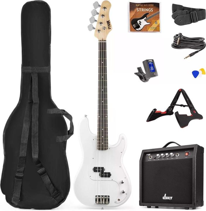 Max E-Bass GigKit Weiss (E-Gitarre, Holz)