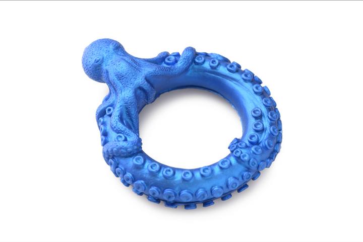 Actual product image Frisky Poseidon's Octo-Ring - Silicone Cock Ring - Blue (4 cm)