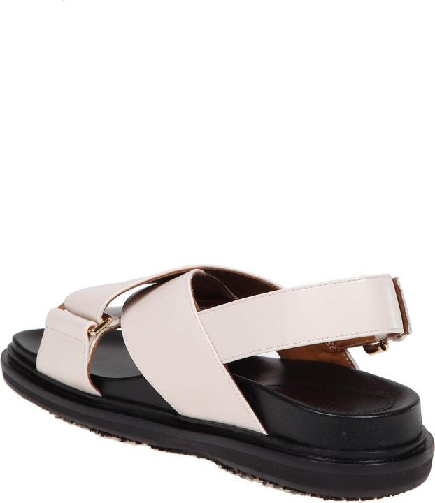 Actual product image Marni fussbett sandal in white leather (36)