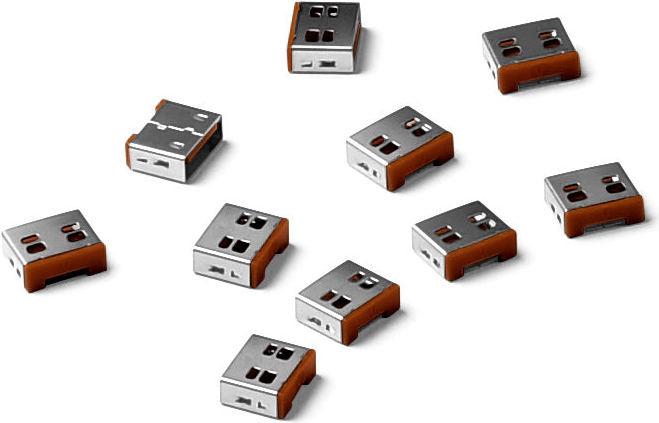 Actual product image Smart Keeper Basic USB-A Port Blocker brown 10 pcs.