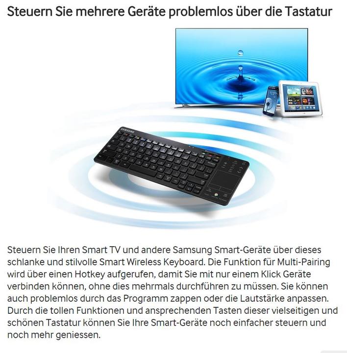 Produktbild Samsung VG-KBD2000, Smart Wireless Keyboard CH-Layout