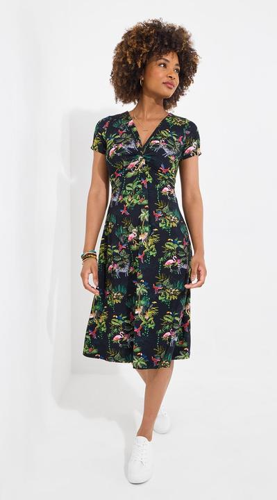 Actual product image Joe Browns Animal Print Short Sleeve Jersey Knee-Length Dress