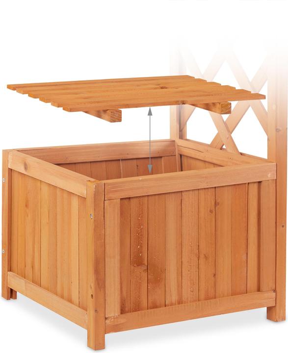 Image du produit Relaxdays Pergola de jardin bac à fleurs treillis (60 cm, 181 cm)