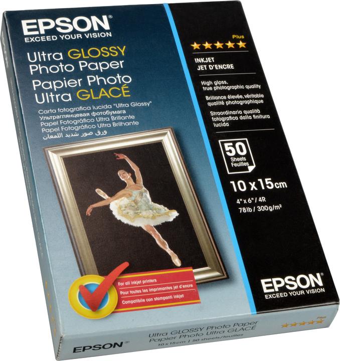 Produktbild Epson Ultra Foto Glanzpapier, 50 Blatt (300 g/m², 10 x 15 cm, 50 x)