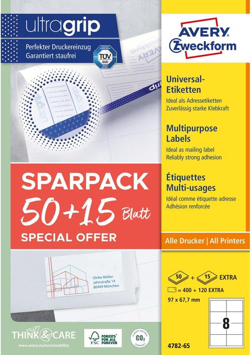 Actual product image Avery Universal labels