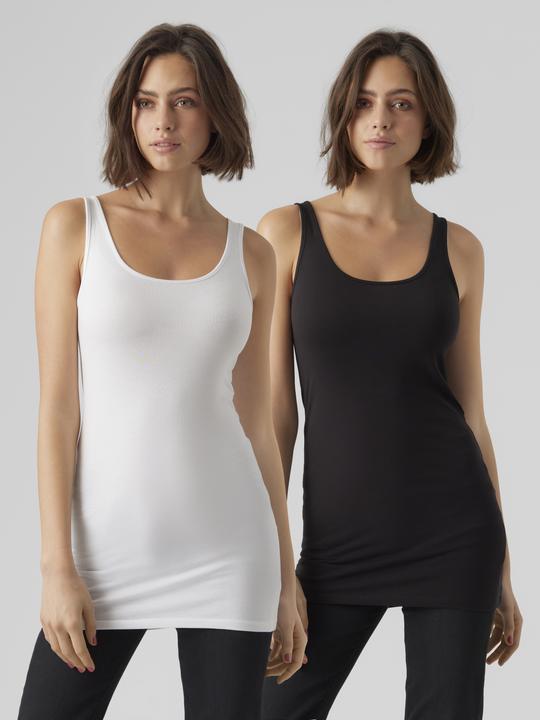 Actual product image Vero Moda Vmmaxi My Soft Long Tank Top Jrs 2-Pack (XS)