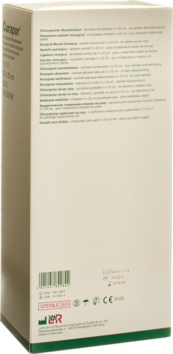 Actual product image Curapor Surgical wound dressing 10x25cm sterile (50 x)